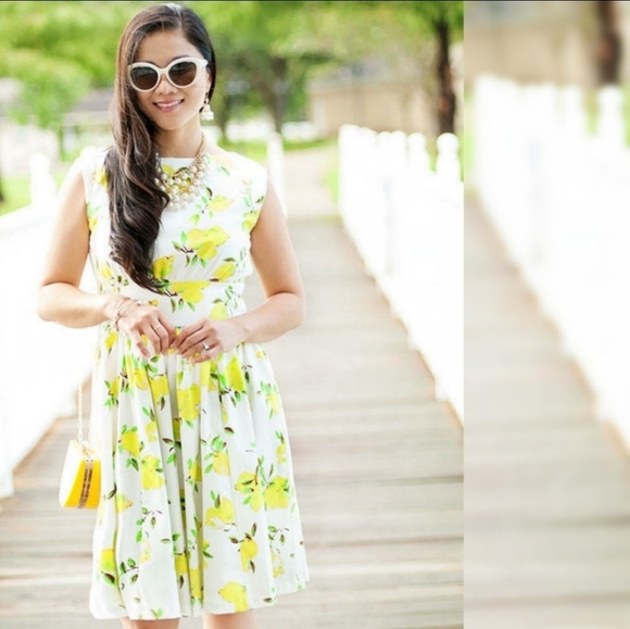 Kate Spade BNWOT "Lyric" lemon print dress - Picture 10 of 13